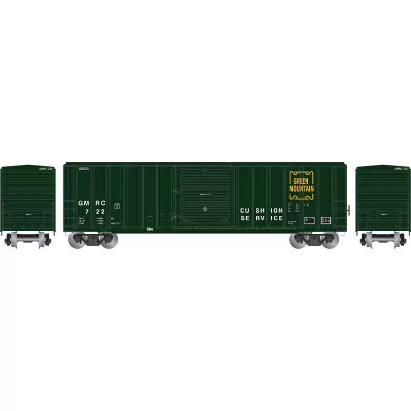 Athearn 25472 N 50ft FMC 5347 Boxcar Green Mountain Railroad #722
