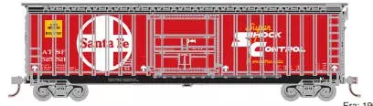 Athearn 40222 HO 50’ Outside Braced Plug Door Box Car ATSF #525521