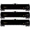 Athearn ATH3574 N 33K LPG Tank Car, Flat, UTLX #2 3-Pack