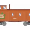 Athearn ATH12086 N 30ft 3-Window Caboose, Grand Trunk Western #0951
