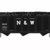Athearn ATH25573 N 40ft 3-Bay Ribbed Hopper, Norfolk & Western #28810