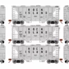 Athearn ATH15423 HO PS-2 2003 2-Bay Hopper, Rock Island 3-Pack
