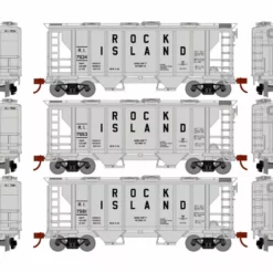 Athearn ATH15423 HO PS-2 2003 2-Bay Hopper, Rock Island 3-Pack