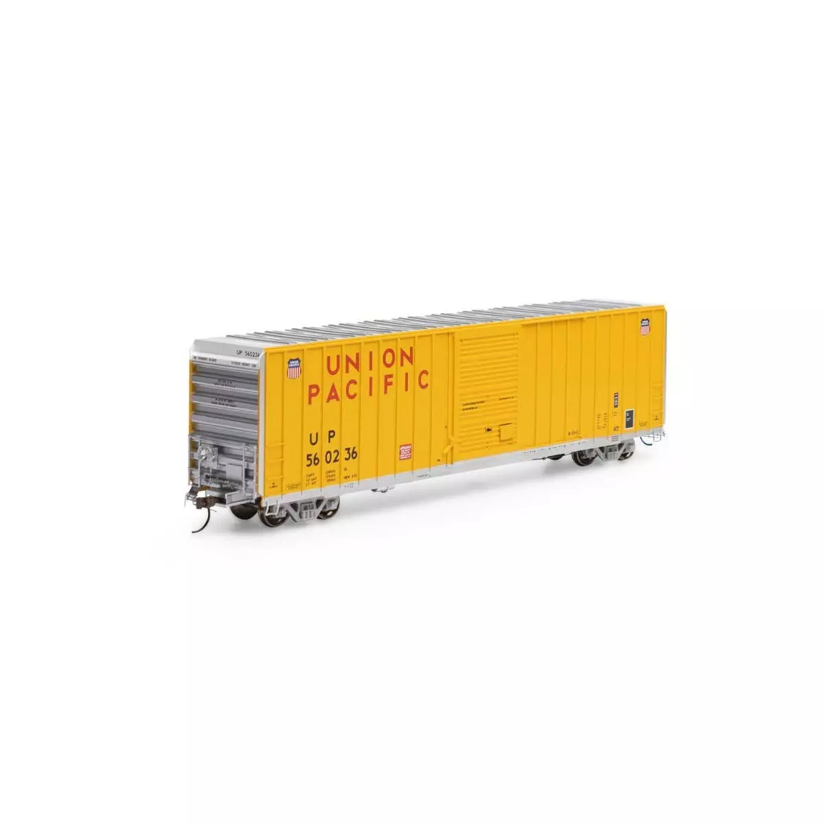 Athearn #16120 RTR 60' Hi-Cube Ex-Post Box, UP/Yellow #560263