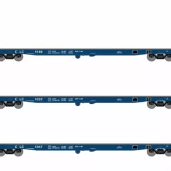 Athearn ATH17068 HO RTR 60ft Bulkhead Flat, Columbia & Cowlitz 3-Pack