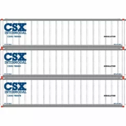 Athearn ATH17297 N 48ft Container, CSX 3-Pack #2