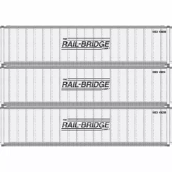 Athearn ATH17298 N 48ft Container, Rail Bridge 3-Pack #1
