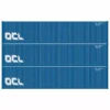 Athearn ATH27057 HO 40ft Corrugated Low-Cube Container, OCLU 3-Pack #1