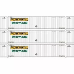 Athearn ATH28490 HO RTR 53ft CIMC Container, JB Hunt 3-Pack #1