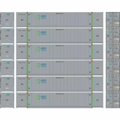 Athearn ATH18048 N 53ft CIMC Container, COFC Logistics 6-Pack #1