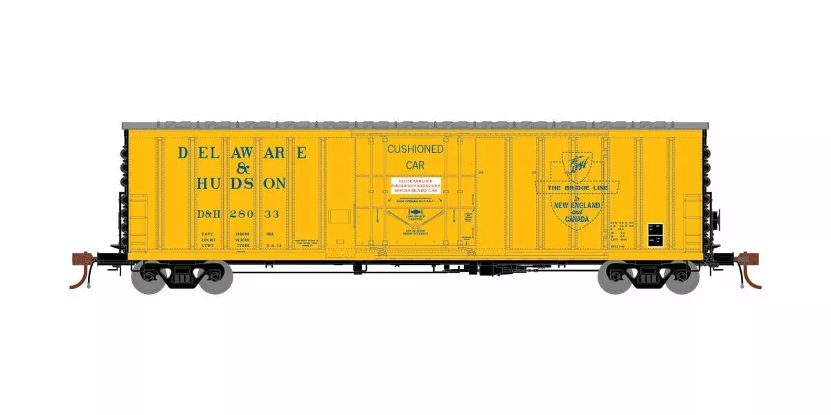 Athearn ATH18432 HO 50ft NACC Boxcar, Delaware & Hudson #28042
