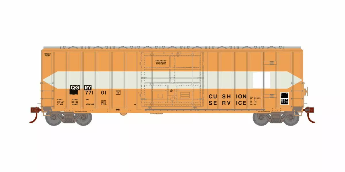 Athearn ATH18687 HO FMC 5327 Plug Door Boxcar, Quebec Gatineau Railway #77124
