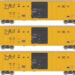 Athearn 18694 HO 50ft FMC 5347 Boxcar Railbox #1005/1034/1048