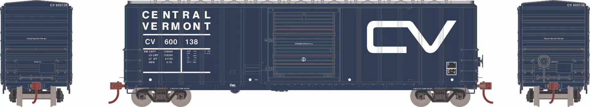 Athearn 18699 HO 50ft FMC 5347 Boxcar Central Vermont #6000138