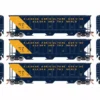 Athearn ATH18777 HO RTR PS 4740 Covered Hopper, Alaska Railroad 3-Pack