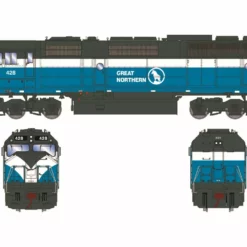 Athearn ATH19086 N EMD F45, Standard DC, Great Northern #428