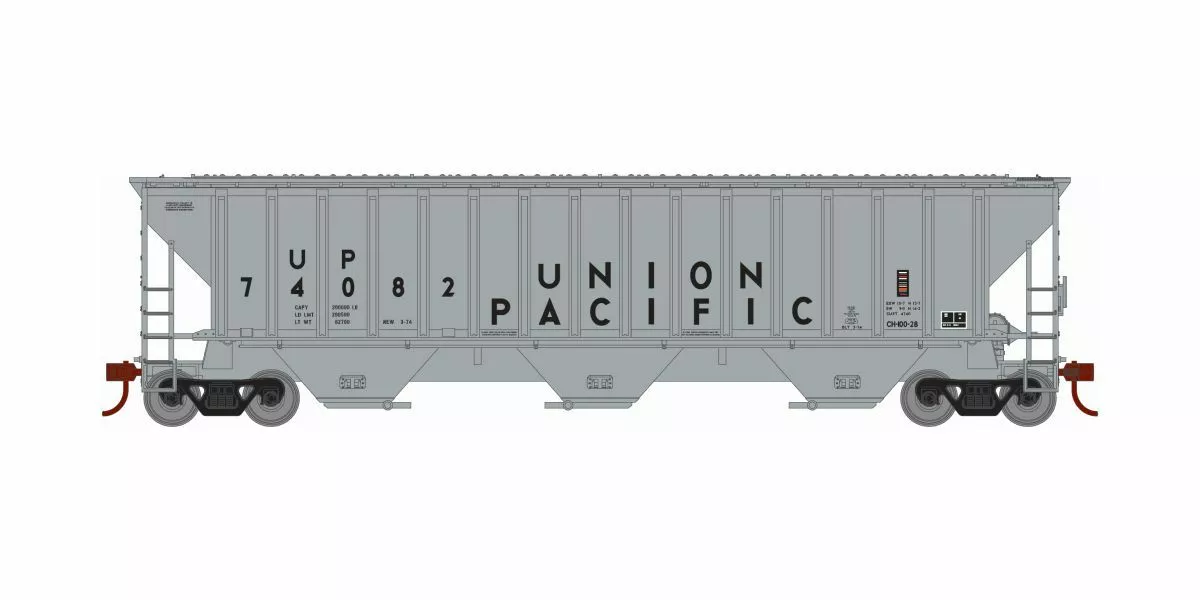 Athearn ATH22262 HO PS4740 Covered Hopper, Union Pacific #74225