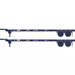 Athearn ATH26032 HO RTR 53ft Chassis, Pacer Stack Train 2-Pack