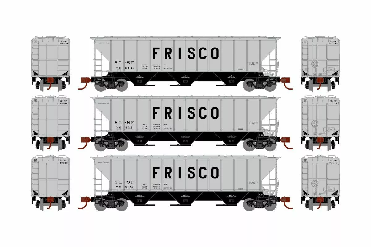 Athearn ATH27409 N PS 4427 Covered Hopper, Frisco 3-Pack