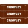 Athearn ATH28041 HO RTR 45ft Container, Crowley 3-Pack #2