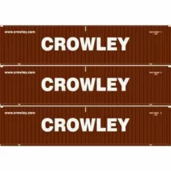 Athearn ATH28041 HO RTR 45ft Container, Crowley 3-Pack #2