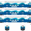Athearn ATH28590 N Bombardier Coach, Sounder 3-Pack