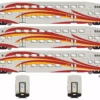 Athearn ATH28593 N Bombardier Coach, New Mexico Railrunner 3-Pack
