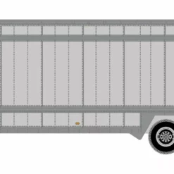 Athearn ATH29457 HO RTR 40ft Drop Sill Parcel Trailer, UPS Red Ends #86963