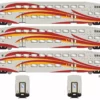 Athearn ATH29714 HO Bombardier Coach, New Mexico Railrunner 3-Pack