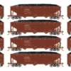 Athearn ATH33079 HO 40ft Offset Coal Hopper, Santa Fe 4-Pack #2