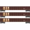 Athearn ATH8383 HO RTR 52ft Mill Gondola, Kansas City Southern 3-Pack