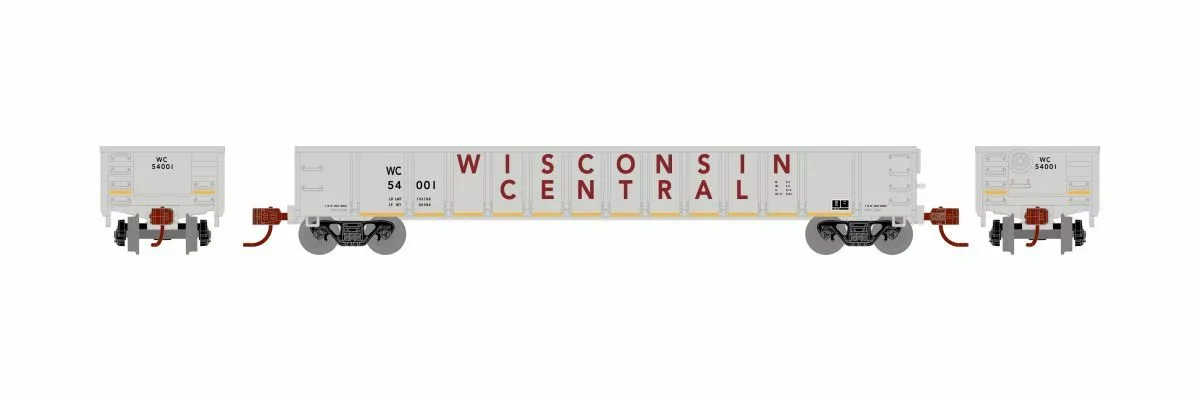 Athearn ATH8393 HO RTR 52ft Mill Gondola, Wisconsin Central #54196