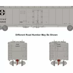Athearn Genesis Athearn ATH50026, HO Scale 50ft Ice Bunker Reefer, Santa Fe MOW #188505