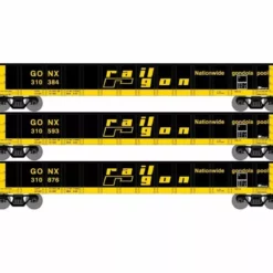 Athearn ATH6620 N 52ft Mill Gondola, Railgon GONX 3-Pack