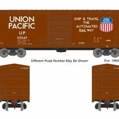 Athearn ATH67960 HO 40ft Modernized Box Car, Union Pacific #125649