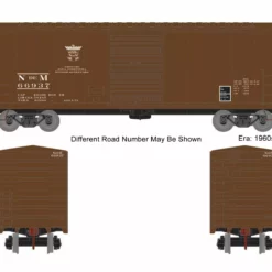 Athearn ATH67979 HO 40ft Modernized Box Car, Nacionales De Mexico #67044