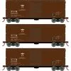 Athearn 67980 HO 40ft Modernized Boxcar Nacionales De Mexico #67061/68055/69529