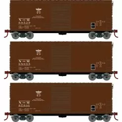 Athearn 67980 HO 40ft Modernized Boxcar Nacionales De Mexico #67061/68055/69529