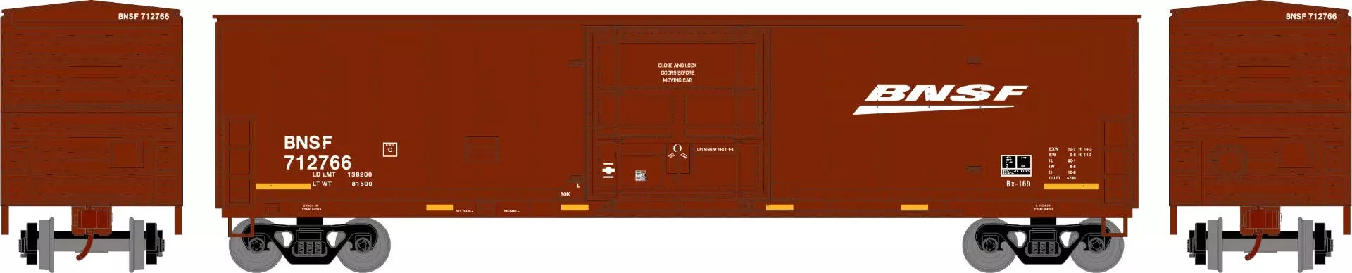 Athearn 70742 HO 50ft Superior Plug Door Box Car BNSF Railway #712766