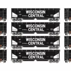 Athearn ATH7078 HO RTR 40ft Offset Ballast Hopper, Wisconsin Central 4-Pack #2