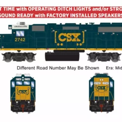 Athearn ATH72201 HO EMD GP38-2, DCC Sound Ready, CSX #2754