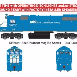 Athearn ATH72208 HO EMD GP38-2, DCC Sound Ready, GMTX #2110