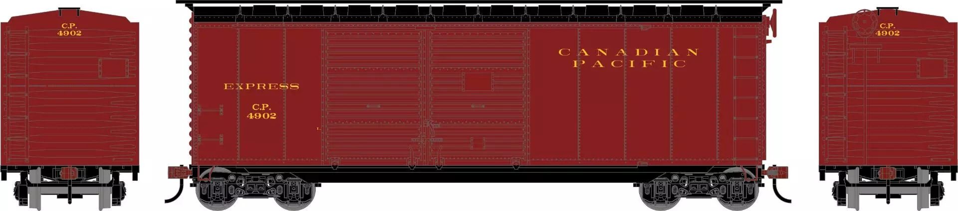 Athearn 72252 HO 40ft Express Box Car Canadian Pacific #4902