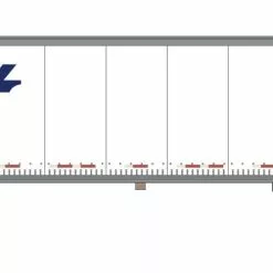 Athearn ATH72806 HO RTR 53ft Wabash Plate Trailer, Bay Logistics #3