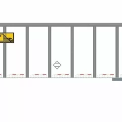Athearn ATH72824 HO 53ft Wabash Plate Trailer, JBHZ #36849