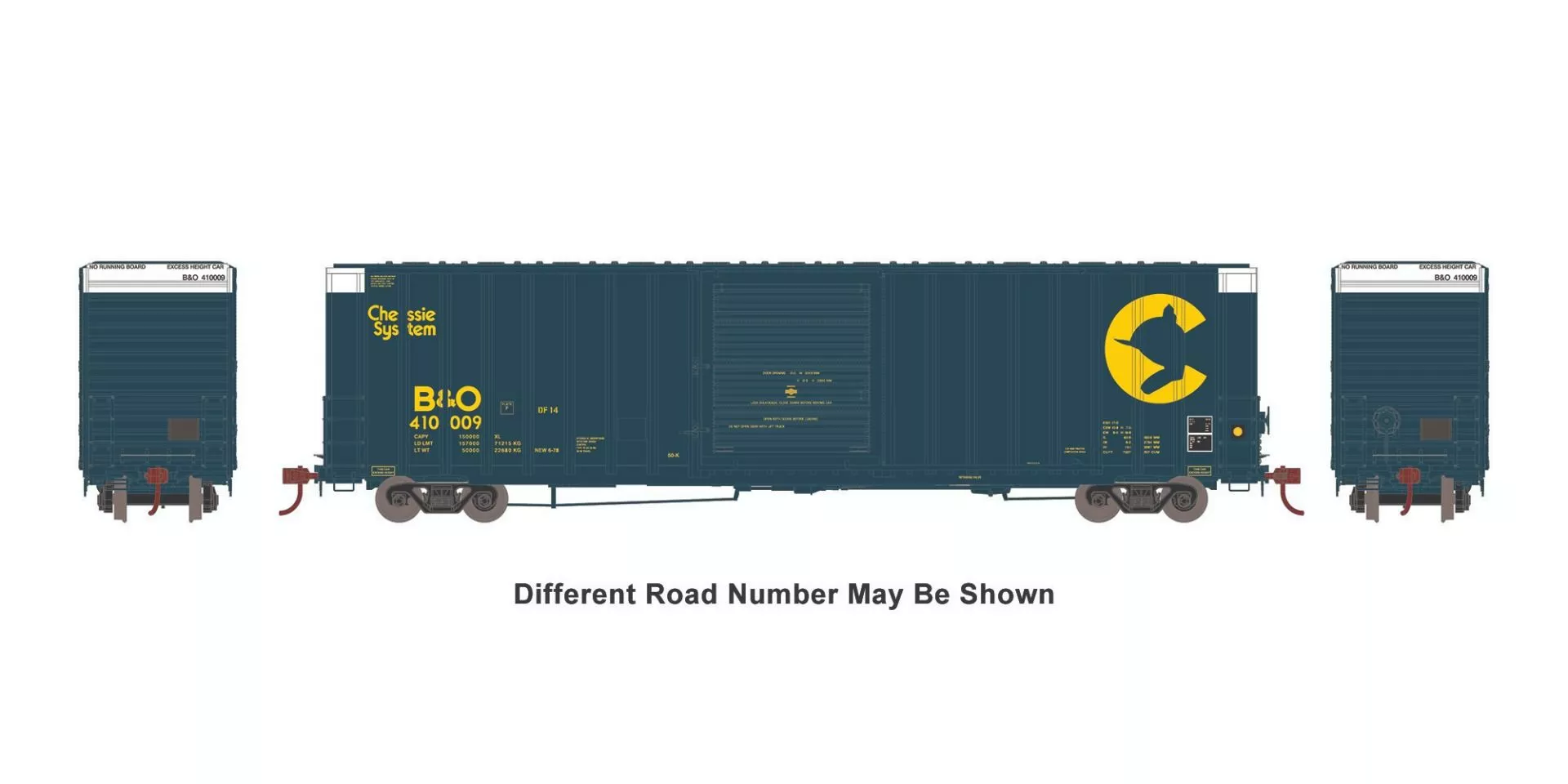 Athearn ATH72832, HO Scale 60ft ICC Hi-Cube Boxcar, B&O #410111