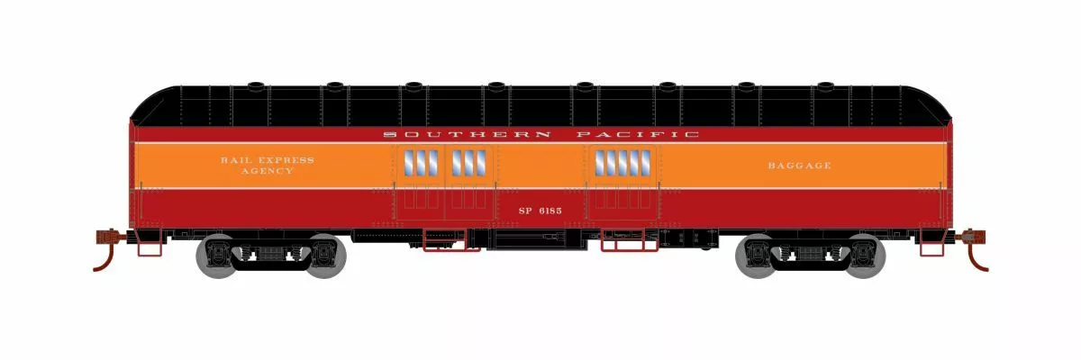 Athearn ATH73034 HO RTR Harriman 60ft Arch Roof Baggage, Southern Pacific #6185