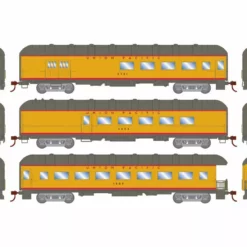 Athearn ATH73037 HO RTR Harriman 60ft Arch Roof Set, Union Pacific 3-Pack