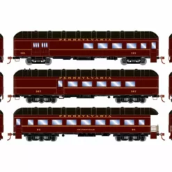 Athearn ATH73038 HO RTR Harriman 60ft Arch Roof Set, Pennsylvania Railroad 3-Pack