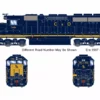Athearn ATH73640 HO EMD SD40, Standard DC, Chesapeake & Ohio #7457